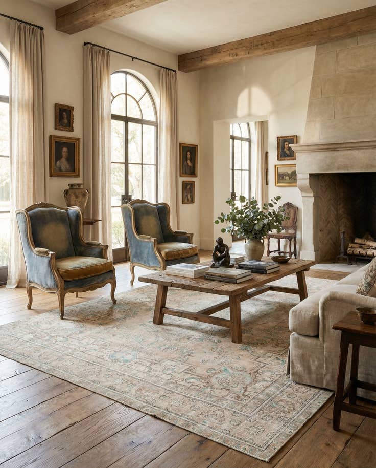 Detail image of 9' 5 x 12' 5 Hand Knotted Ultra Vintage Persian Wool Rug