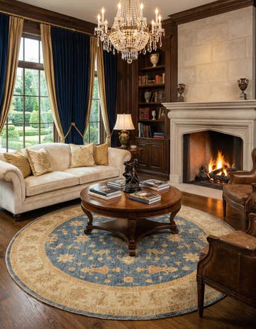 6' 7 x 6' 7 Kaizar Wool Round Rug