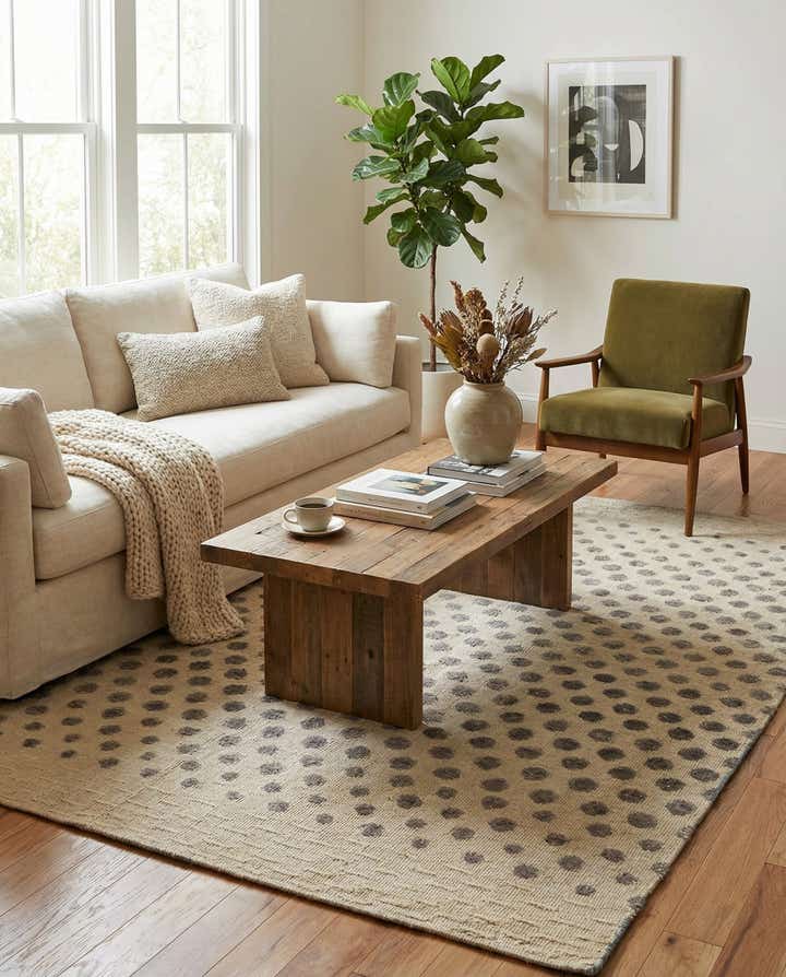 4' 9 x 6' 8 Hand Knotted Darya Wool Rug