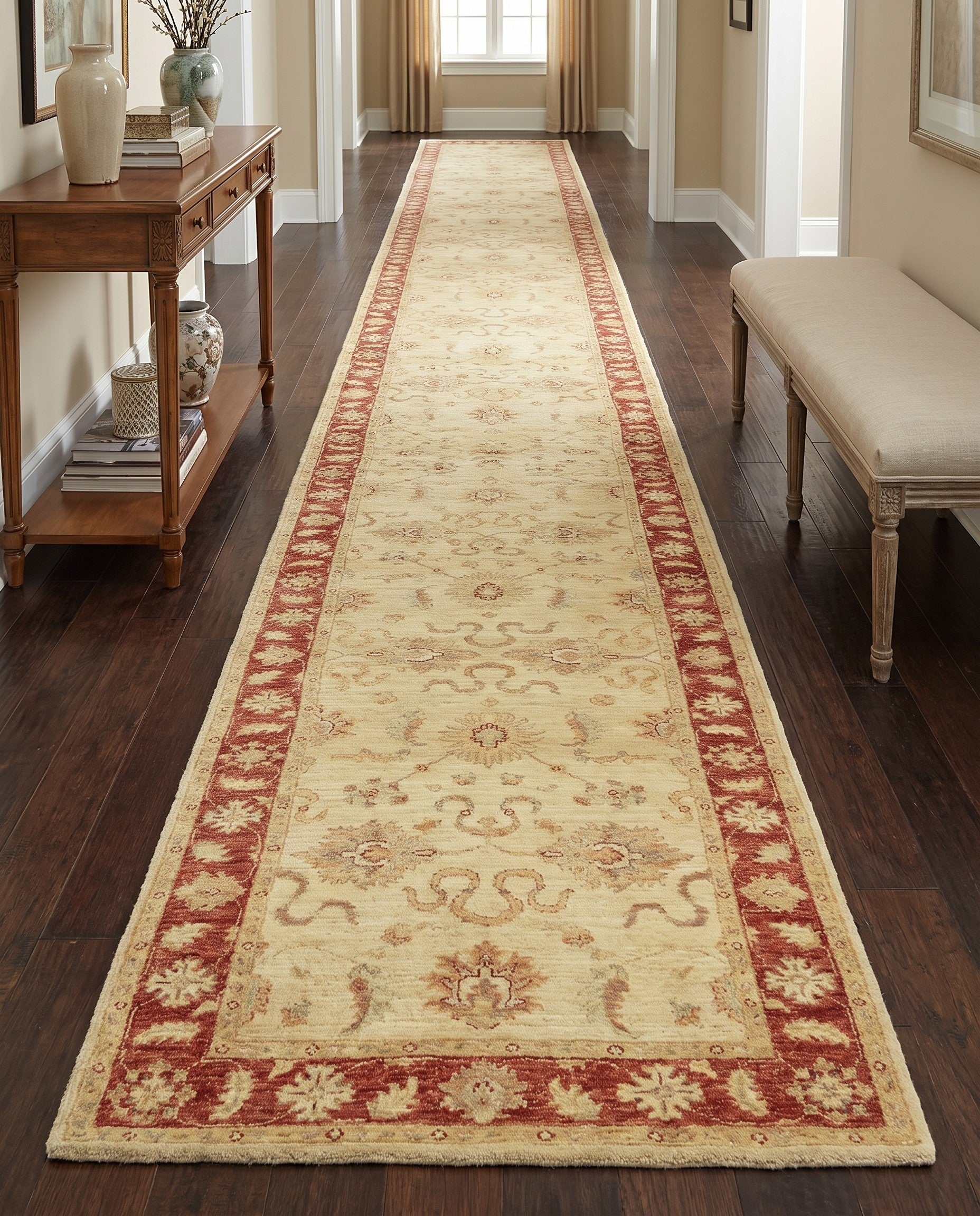 3' 1 x 16' 3 Hand Knotted Peshawar Ziegler Runner Rug