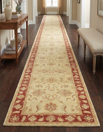 3' 1 x 16' 3 Hand Knotted Peshawar Ziegler Runner Rug