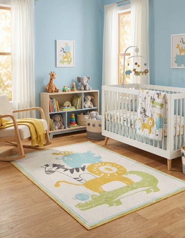 4' x 6' Animals Whimsy Kids Rug
