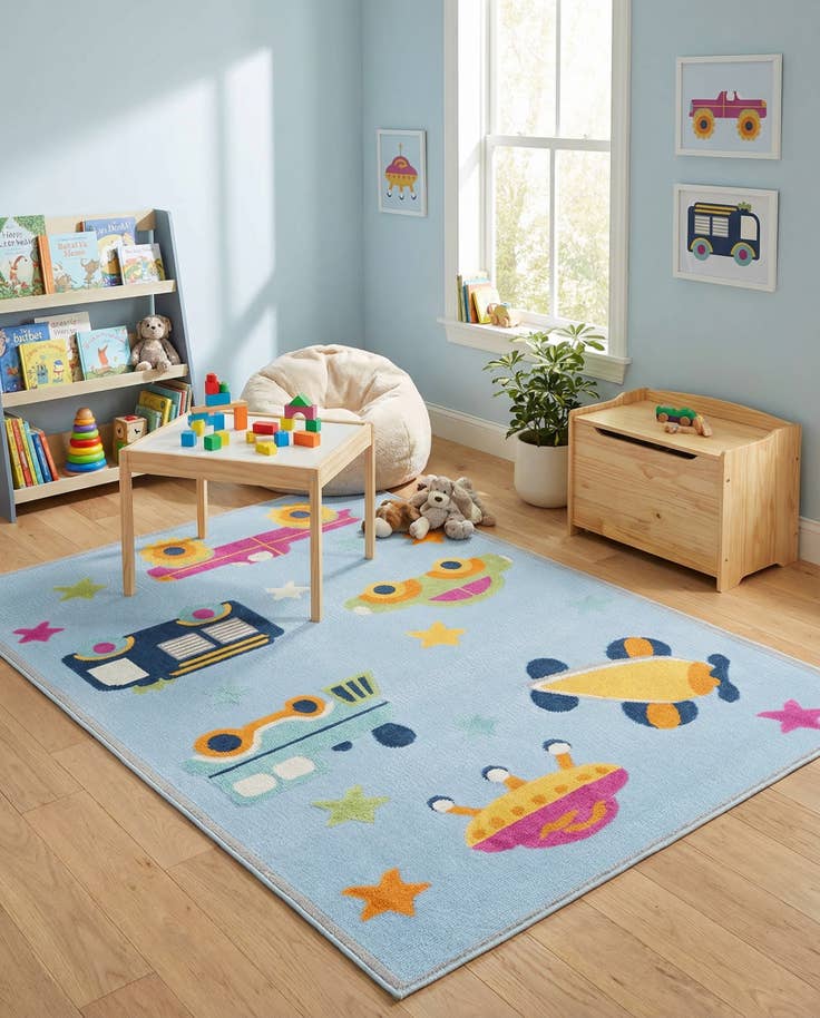 Detail image of 5' 3 x 7' 7 Easy-Clean Indoor / Outdoor Rug