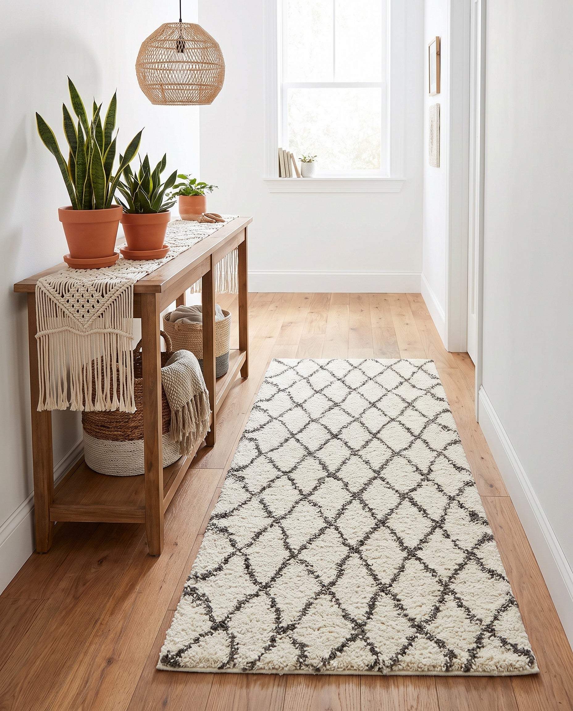 2' 7 x 6' Moroccan Shag Runner Rug