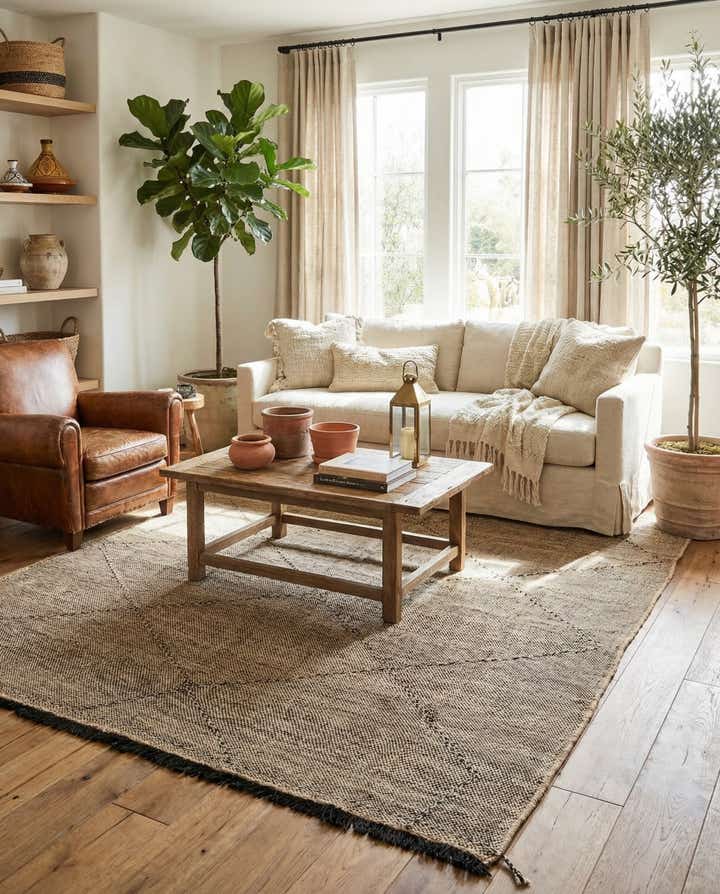 7' 5 x 9' 5 Hand Knotted Moroccan Wool Rug