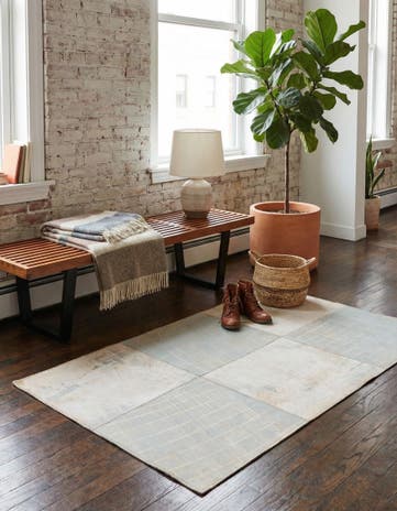 2' x 3' Cowhide Leather Rug