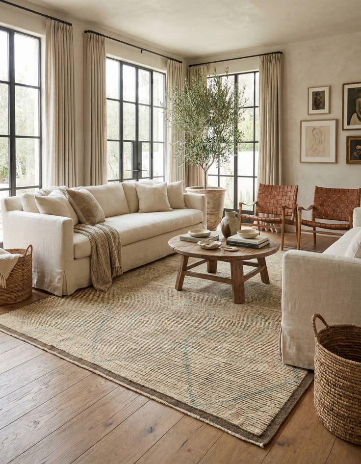 Detail image of 8' 5 x 10' 10  Hand Knotted Moroccan Wool Rug