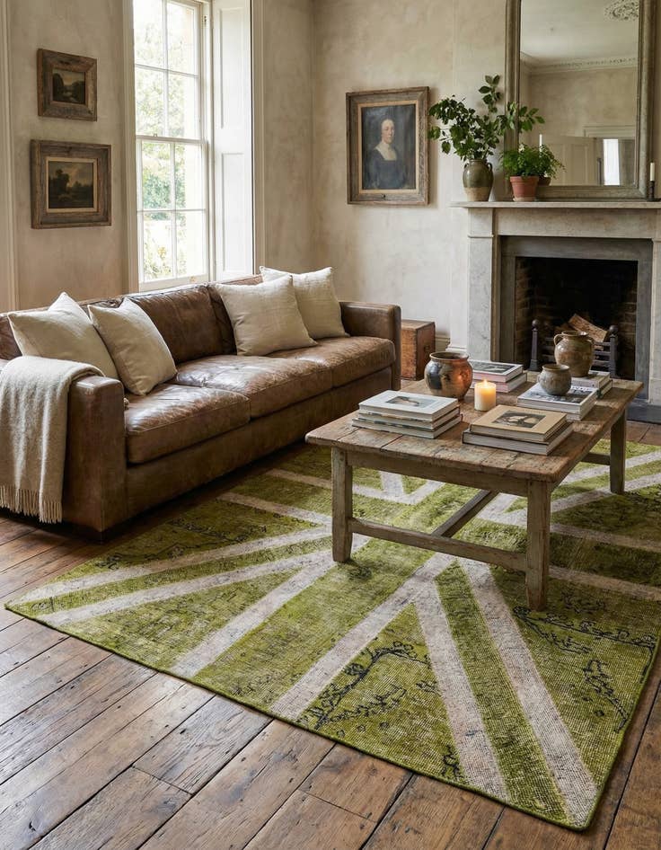 Detail image of 5' x 6' 5  Hand Knotted Ultra Vintage Persian Wool Rug