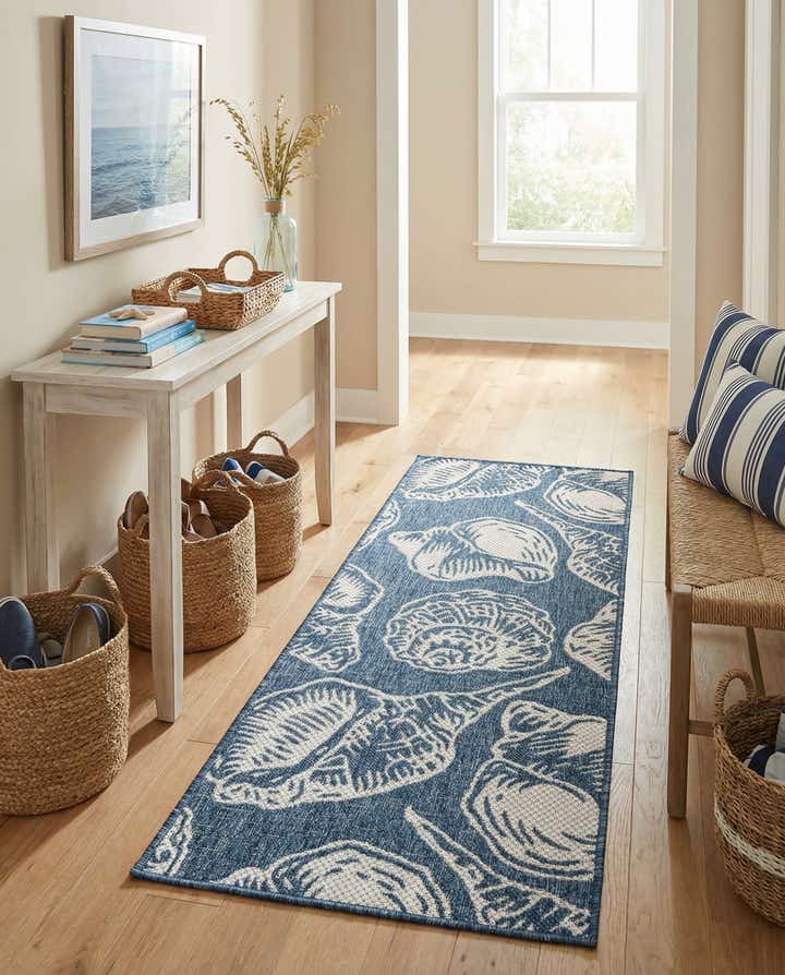 2' x 5' 3 Easy-Clean Coastal Indoor / Outdoor Runner Rug