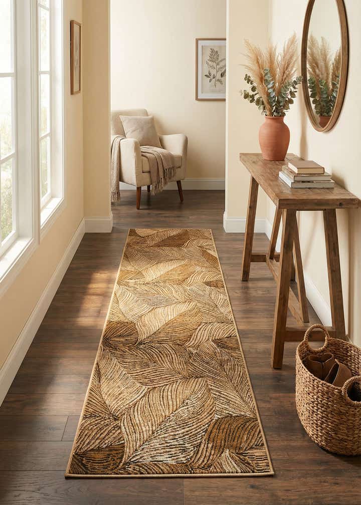 2' x 8' Easy-Clean Botanical Indoor / Outdoor Runner Rug