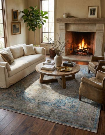9' 6 x 12' 8 Hand Knotted Ultra Vintage Persian Wool Rug