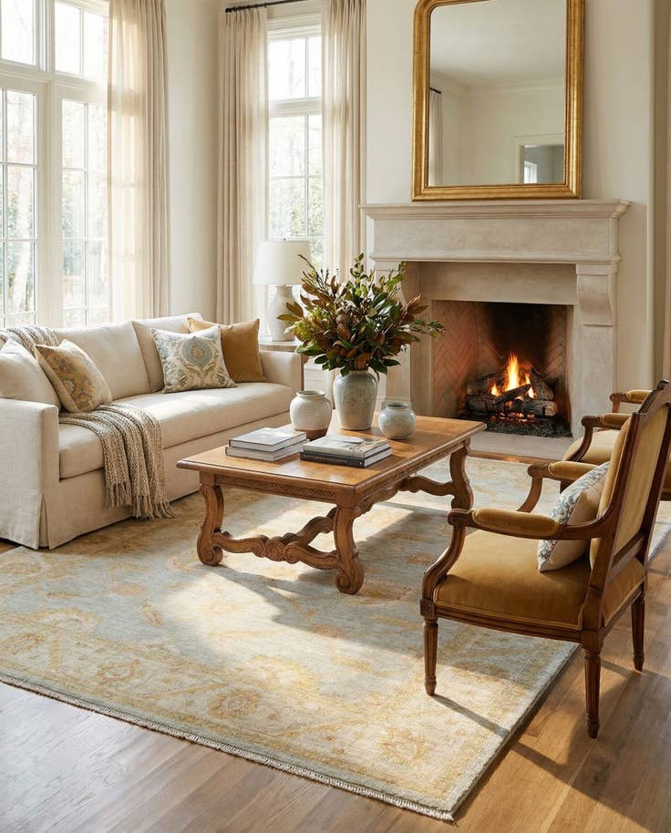 Detail image of 5' 8 x 7' 10 Ziegler Wool Rug