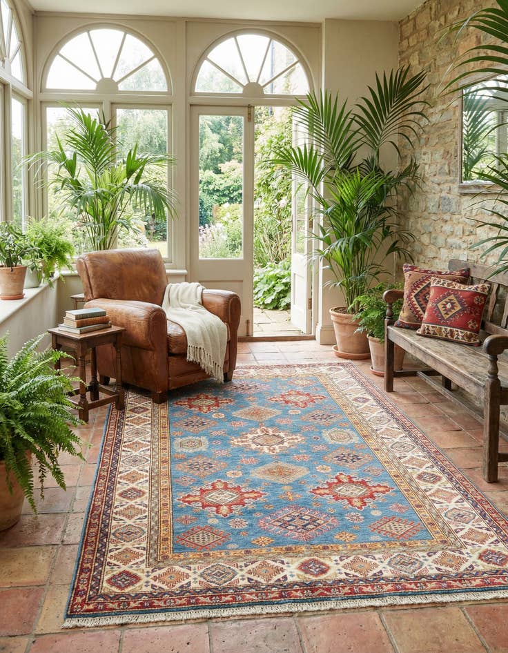 Detail image of 5' 7 x 8' 2 Kazak Wool Rug