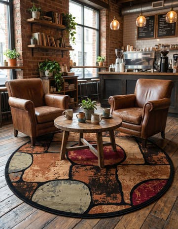 Cafe Round Rug