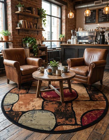 7' 10 x 7' 10 Cafe Round Rug