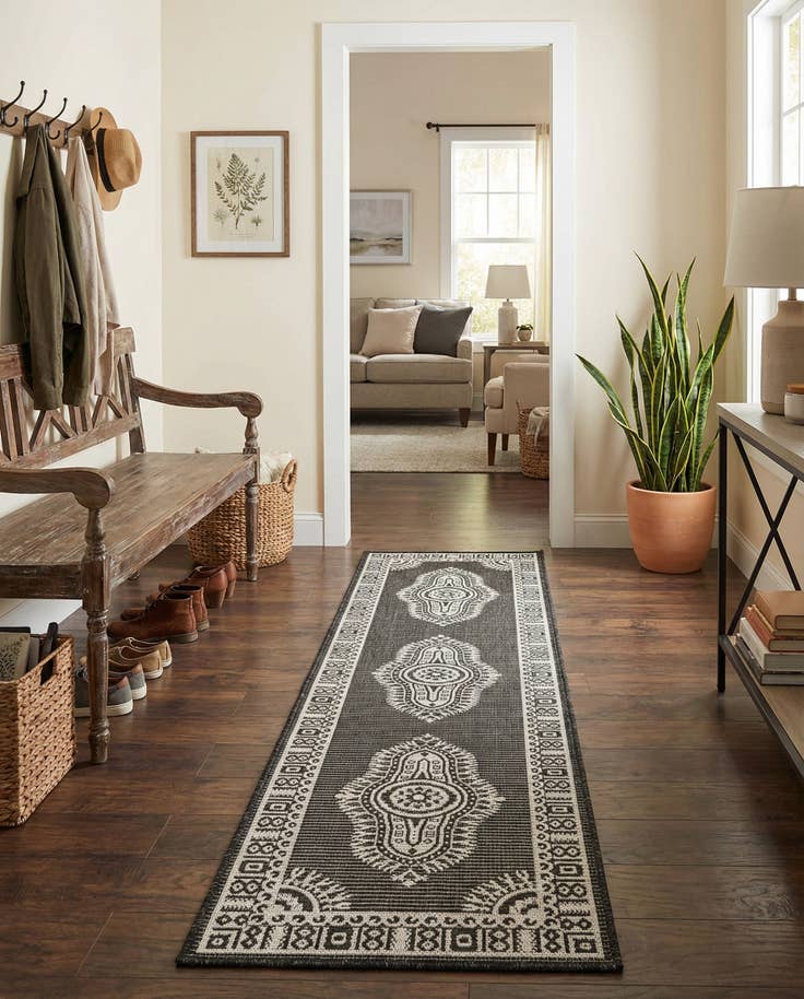 Detail image of 2' x 8' Easy-Clean Traditional Indoor / Outdoor Runner Rug