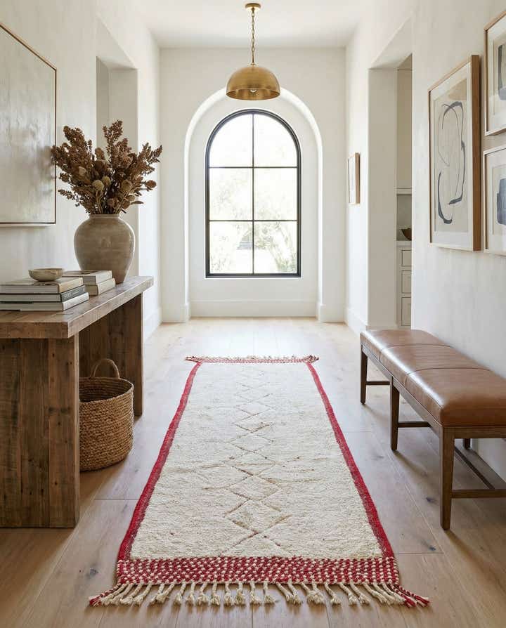 3' x 9' Hand Knotted Moroccan Wool Runner Rug