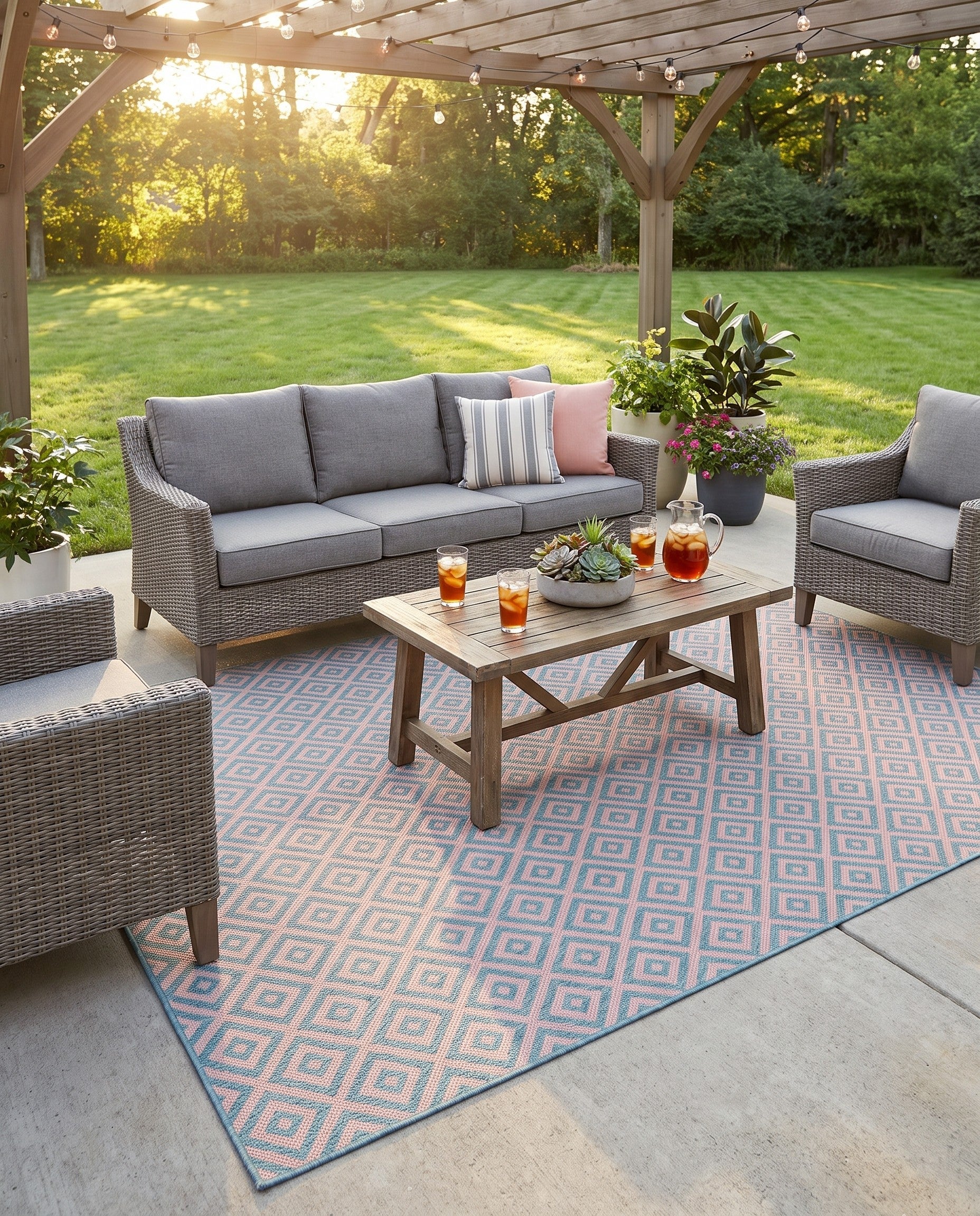 6' x 9' Easy-Clean Jill Zarin Costa Rica Indoor / Outdoor Rug