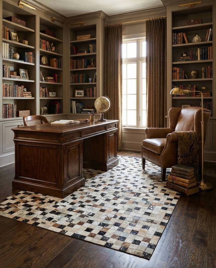 Detail image of 5' x 7' 11 Cowhide - Patchwork Rug