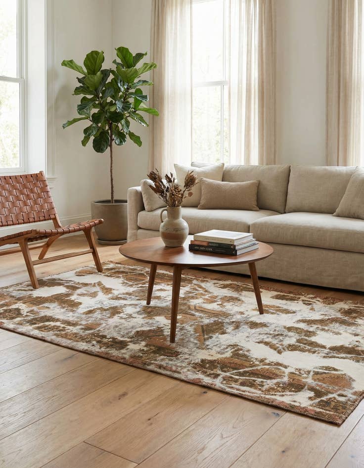 Detail image of 3' 7 x 6' 9  Hand Knotted Ultra Vintage Persian Wool Rug