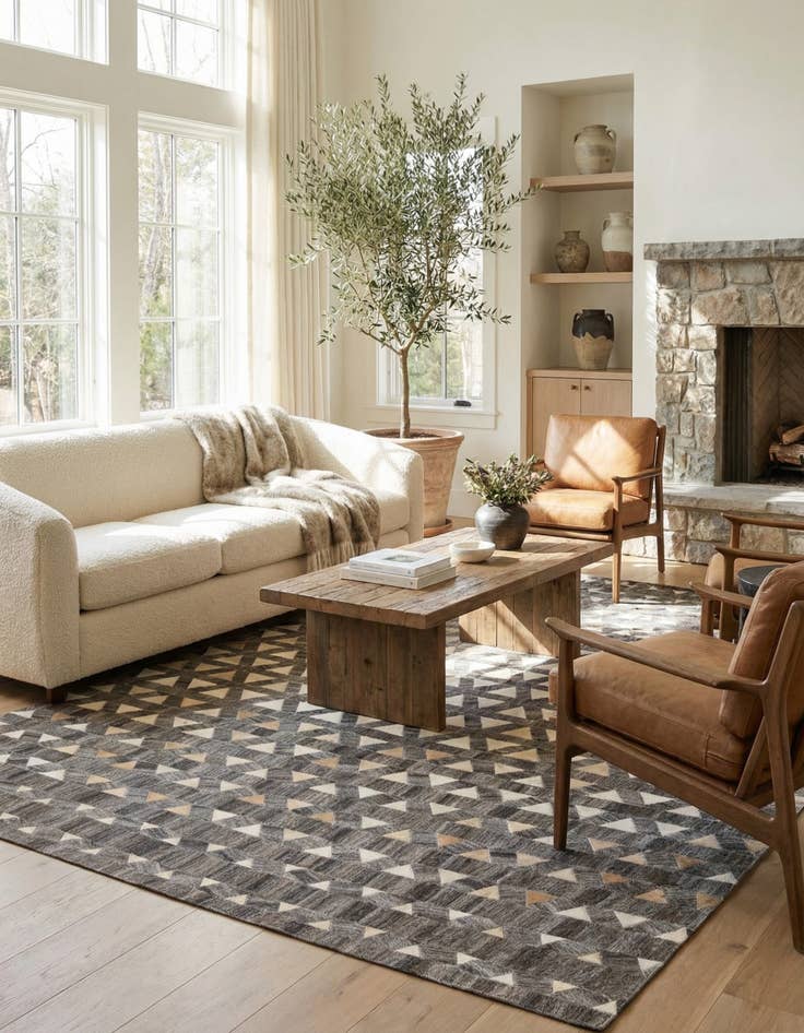 Detail image of 5' 1 x 7' 9 Cowhide Rug