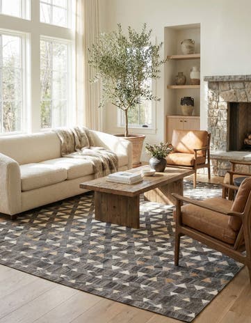 5' 1 x 7' 9 Cowhide Rug
