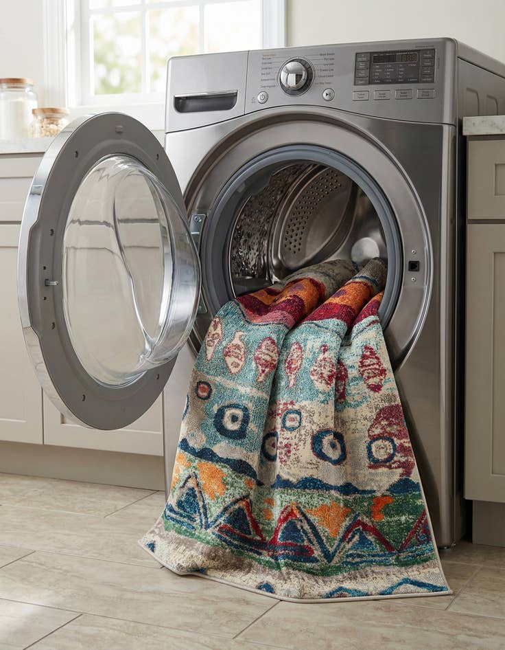 Detail image of  4' x 6'  Washable Vivid Rug