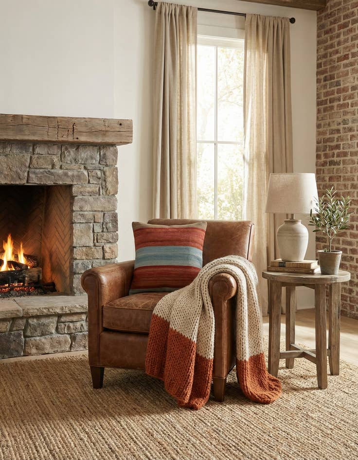 Detail image of 3' 2 x 3' 3  Hand Woven Pillow Wool Round Rug