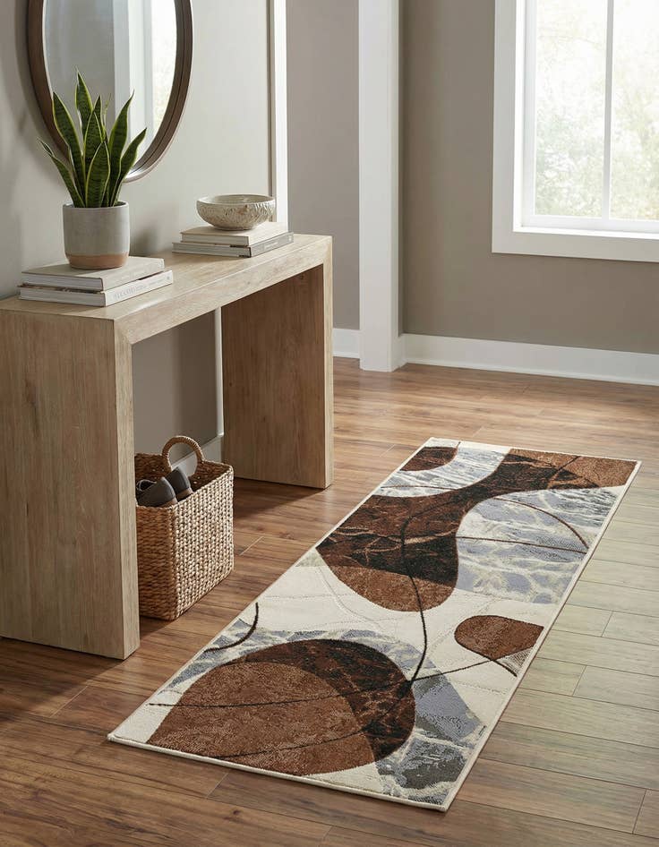 Detail image of 2' x 6' Easy-Clean Modern Indoor / Outdoor Runner Rug