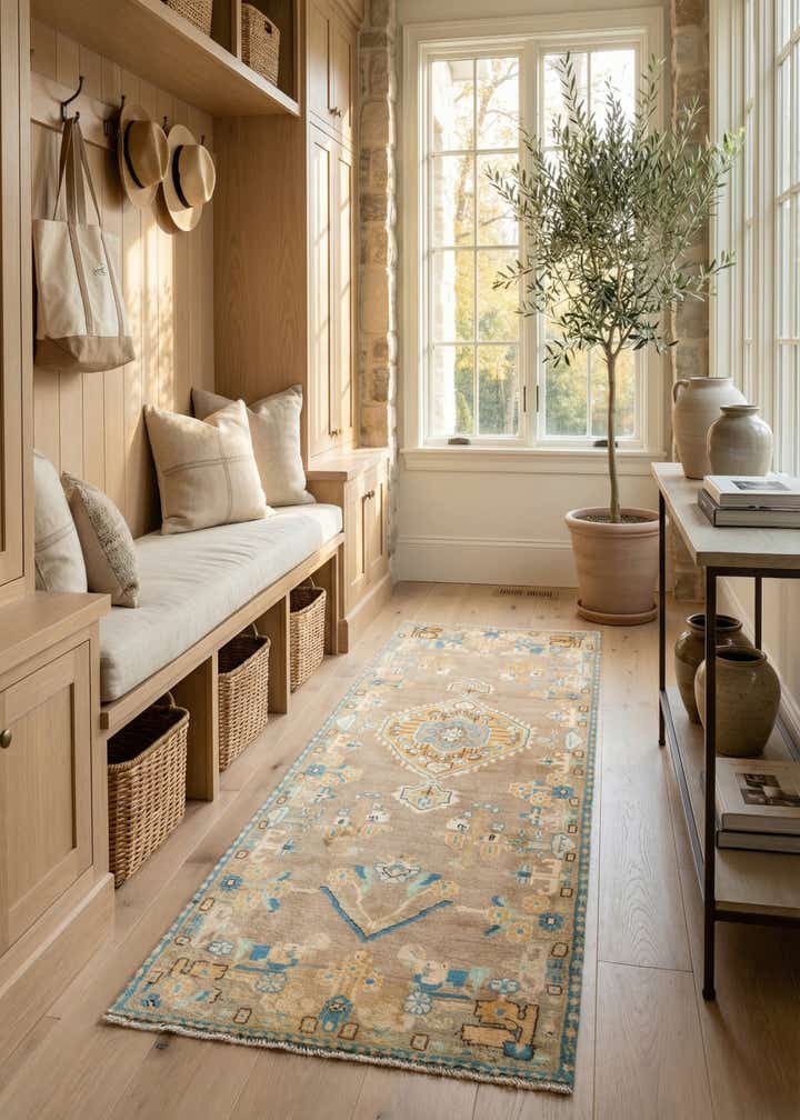 2' 8 x 7' 6 Hamedan Runner Rug