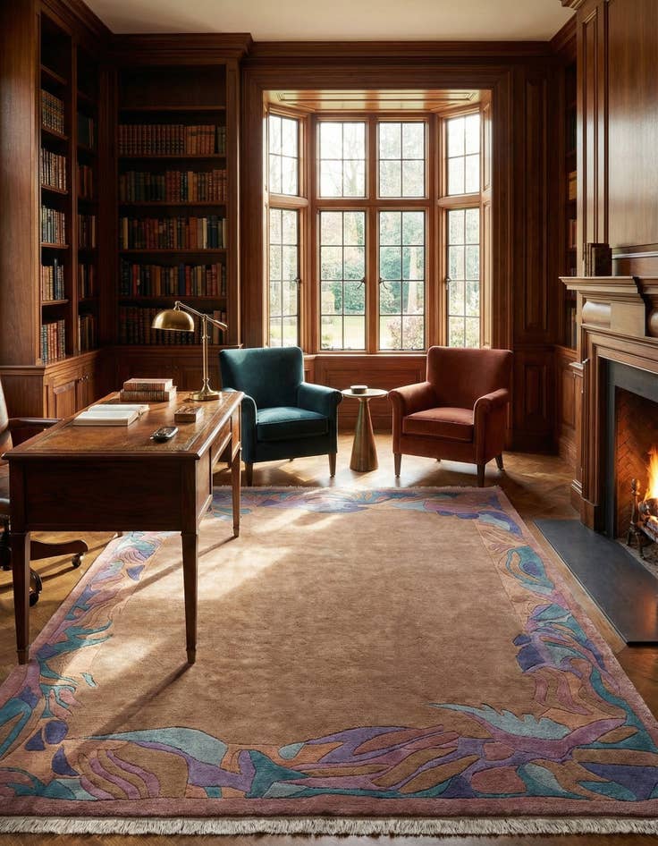 Detail image of  8' 3 x 9' 9  Hand Knotted Tibet Wool Rug