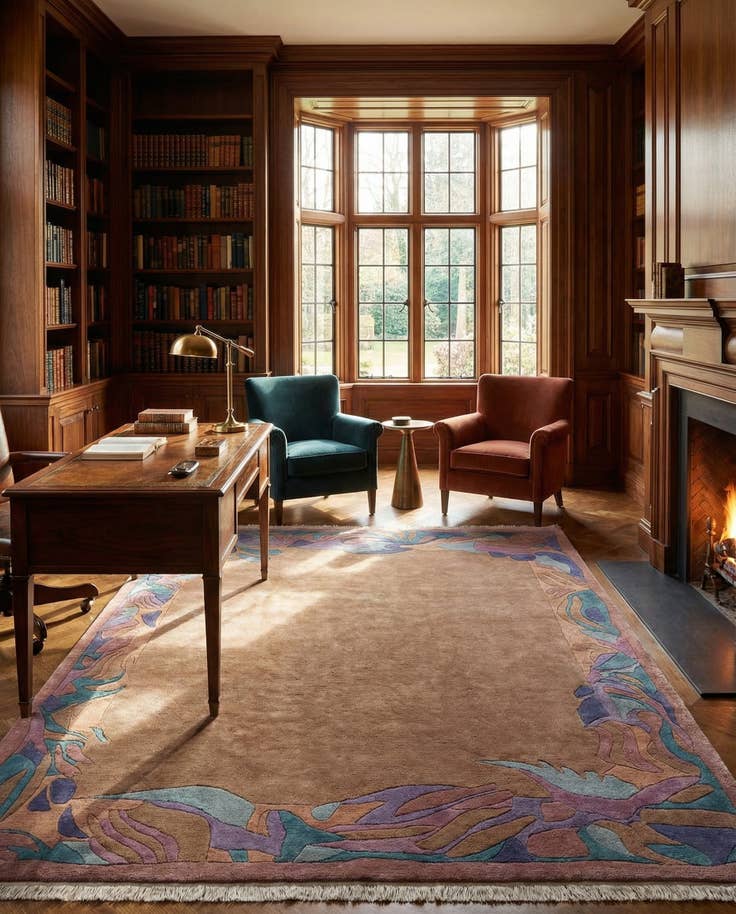 Detail image of 8' 3 x 9' 9 Hand Knotted Tibet Wool Rug