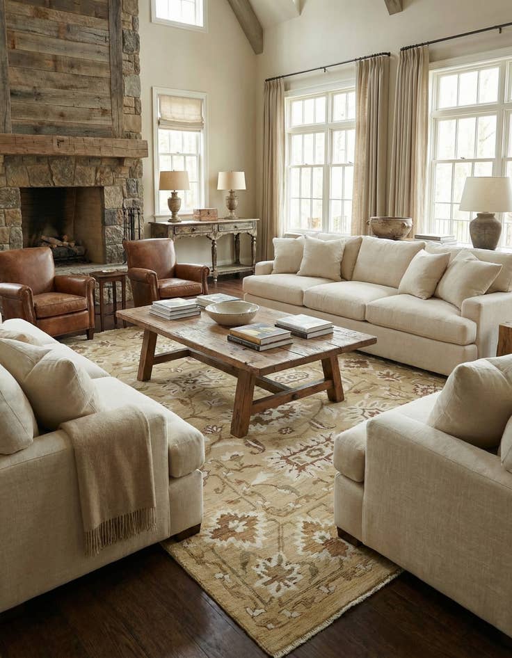 Detail image of 11' 4 x 16' 5  Hand Knotted Oushak Rug