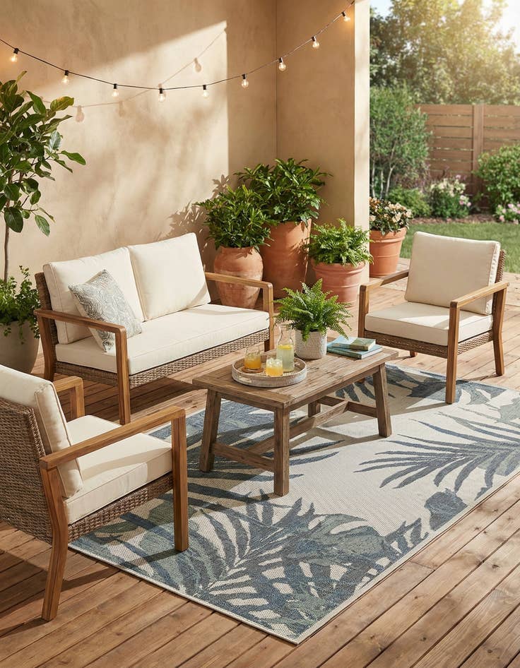 Detail image of 6' x 9'  Washable Baja Indoor / Outdoor Rug