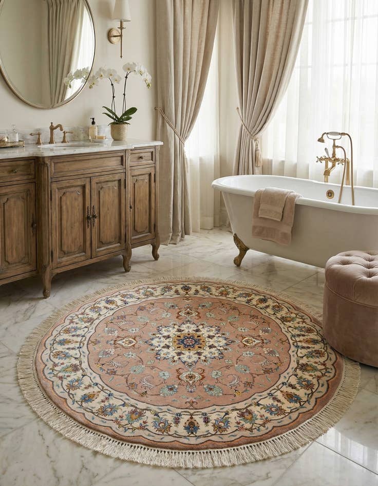 Detail image of  4' 10 x 4' 10 Tabriz Round Rug