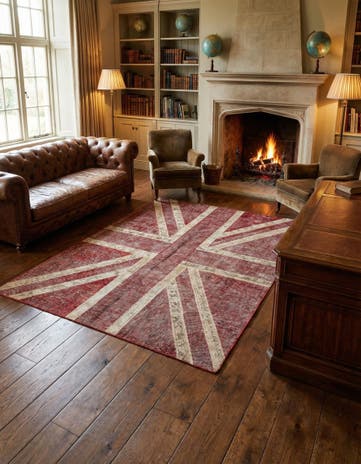 6' 5 x 6' 10 Hand Knotted Ultra Vintage Persian Wool Square Rug