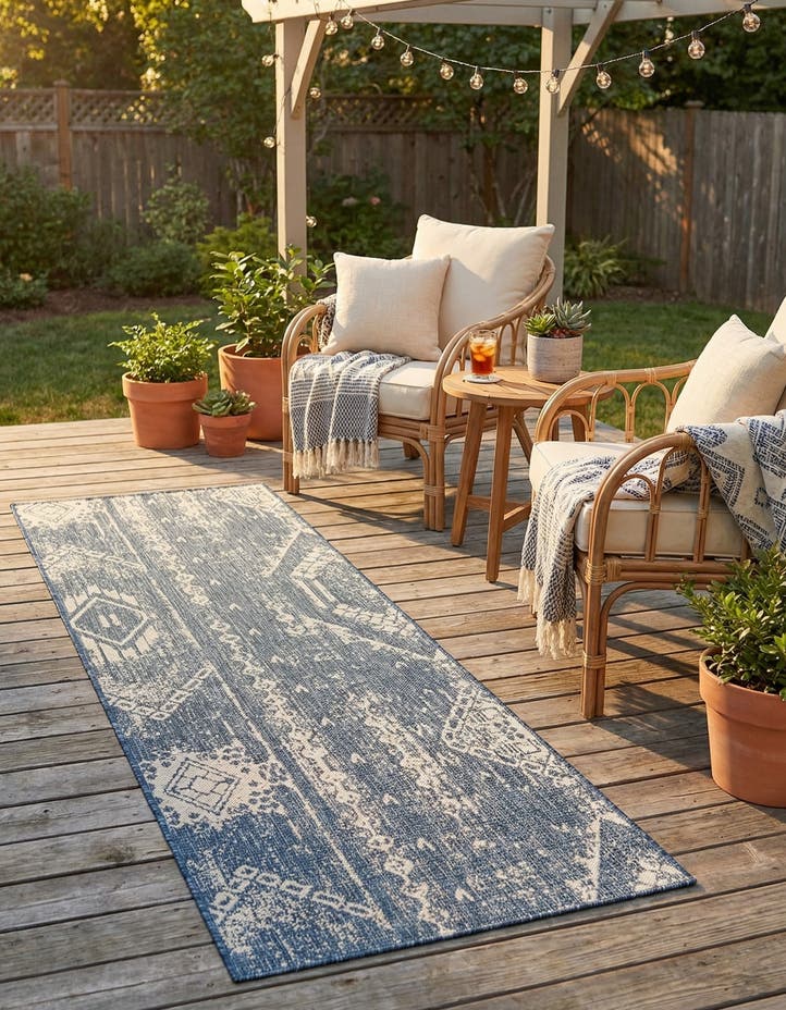 2' x 8' Easy-Clean Bohemian Indoor / Outdo...