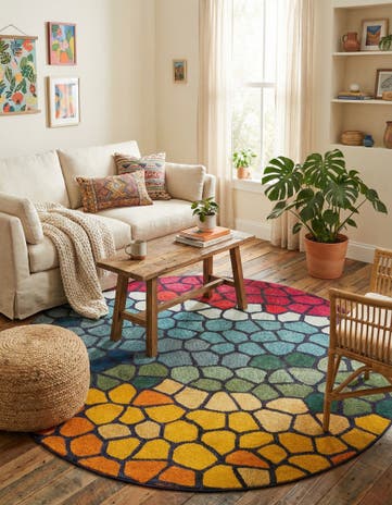 8' x 8' Washable Hyacinth Round Rug