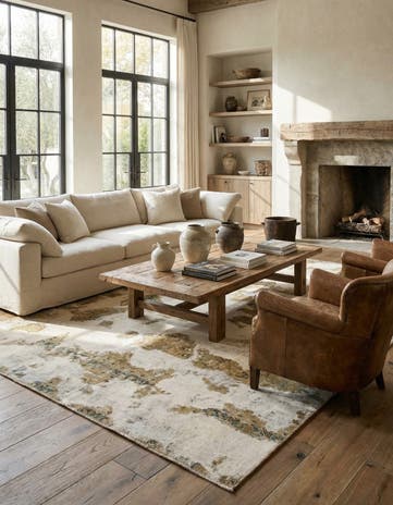 6' 6 x 9' 6 Hand Knotted Ultra Vintage Persian Wool Rug