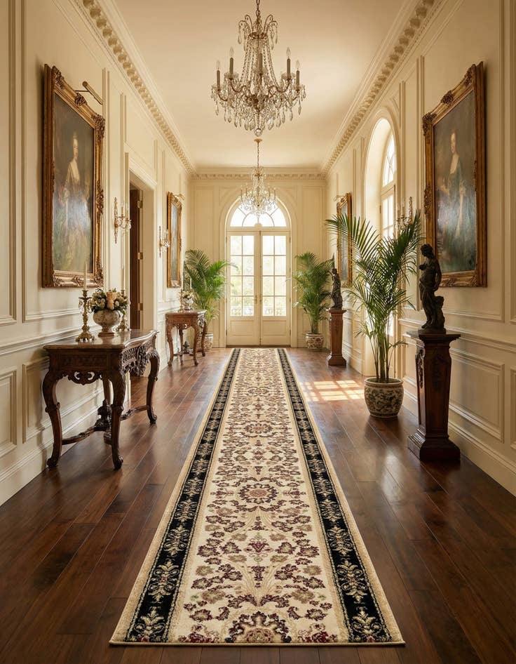 Detail image of 2' 8 x 100' Tabriz Design Rug