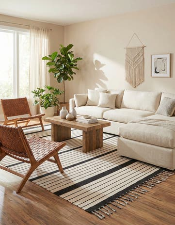 9' x 12' Hand Woven Chindi Cotton Rug