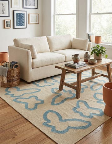 5' 2 x 6' 5 Hand Woven Kilim Modern Wool Rug