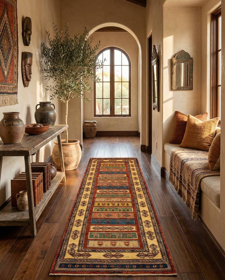 Detail image of 2' 9 x 9' 5 Luribaft Wool Runner Rug