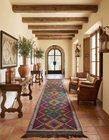 2' 3 x 10' 5 Hand Knotted Kilim Fars Persian Wool Runner Rug