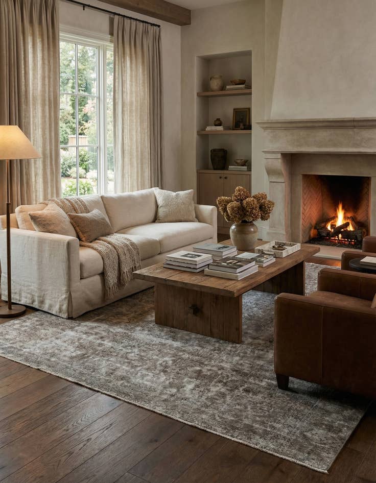 Detail image of 8' x 10'  Hand Knotted Ultra Vintage Persian Wool Rug