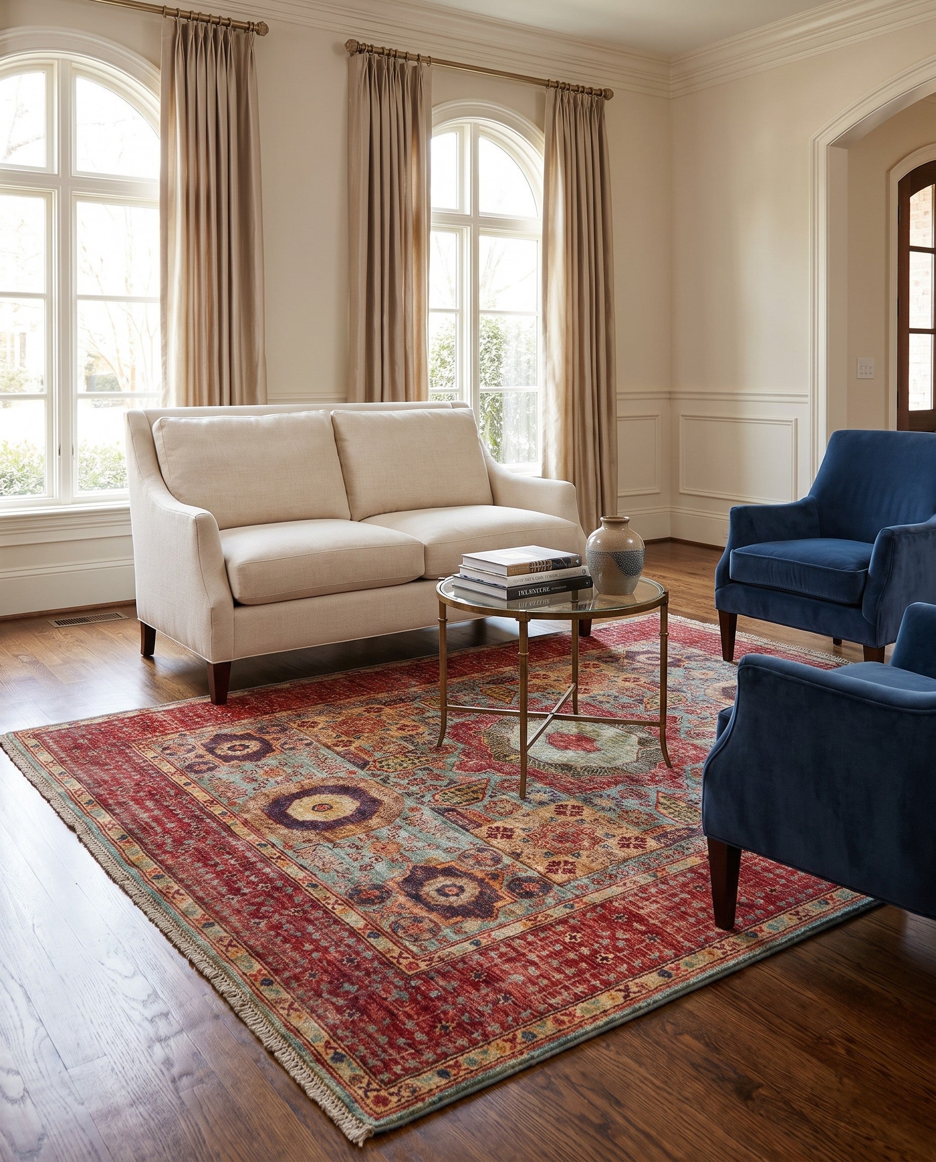 5' x 6' 5 Hand Knotted Mamluk Ziegler Rug
