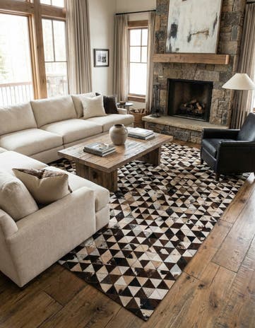 8' 1 x 10' 2 Cowhide Stocks Rug