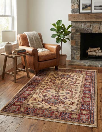 3' 4 x 5' 1 Hand Knotted Kazak Oriental Rug
