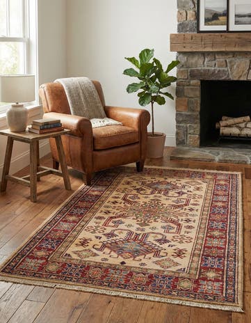 3' 4 x 5' 1 Hand Knotted Kazak Oriental Rug