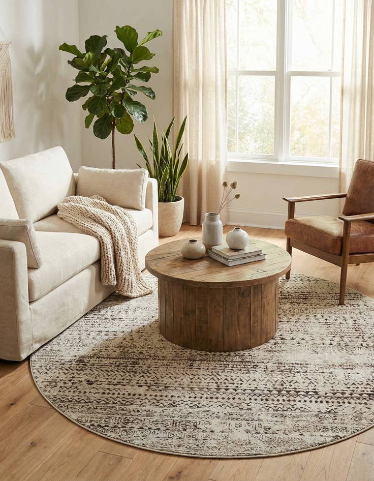 Detail image of 7' 1 x 7' 1 Hermitage Round Rug